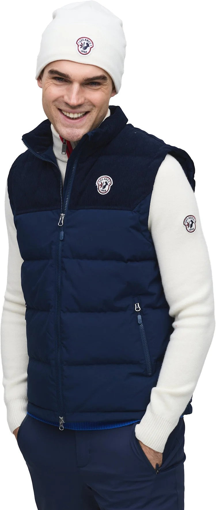 Les Arcs Andray Cord Vest Marine
