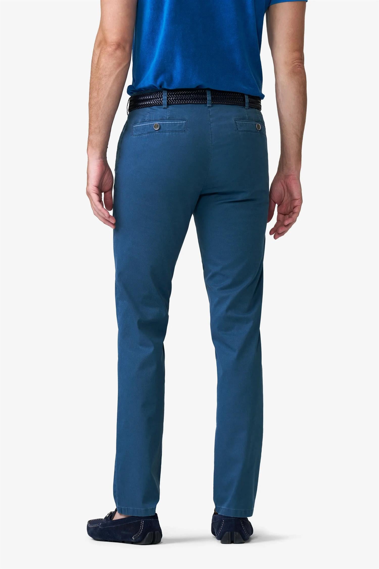 Meyer Chinos New York Bomull Mellomblå