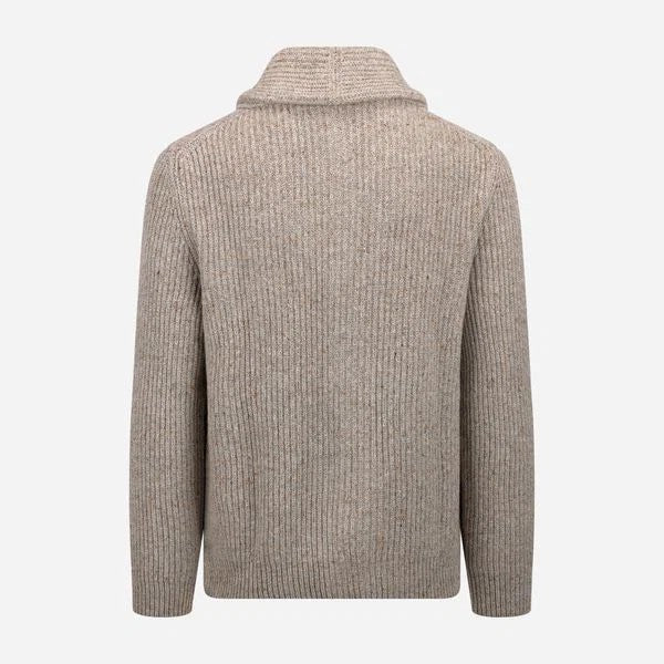 Gran Sasso Donegal Shawl Cardigan Beige