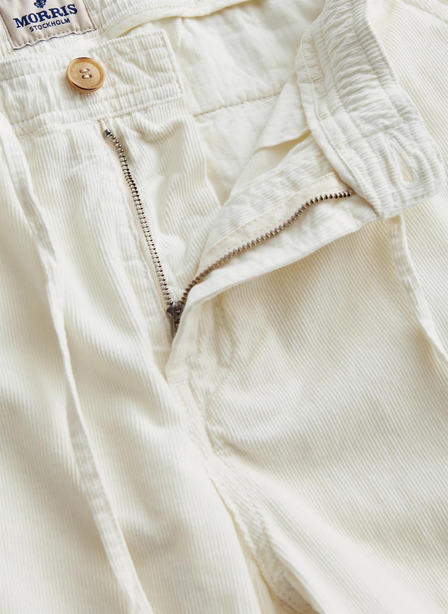 Morris Fenix Cord Shorts Bomull Kremhvit