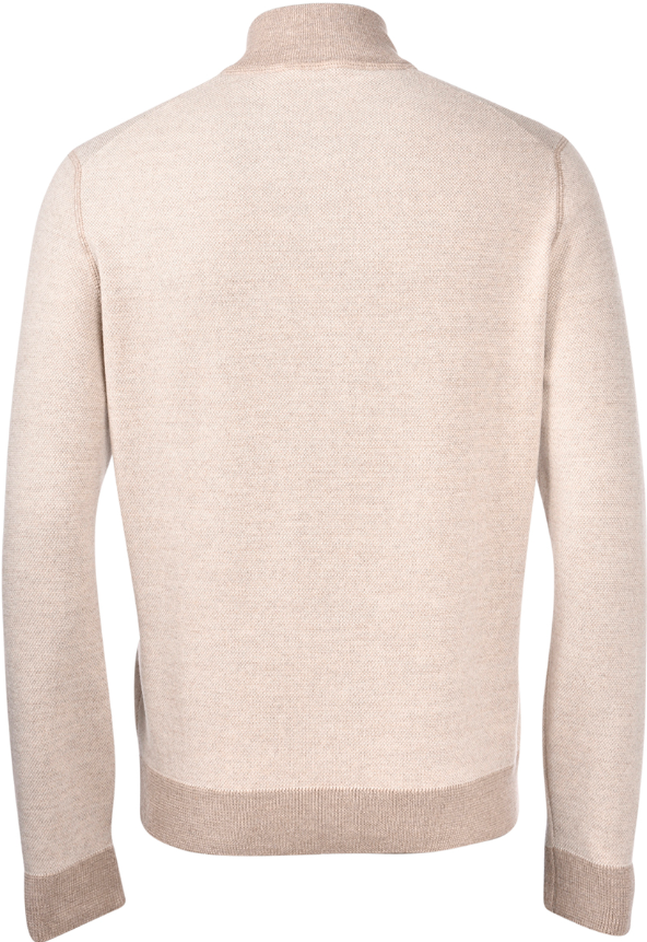 Gran Sasso Strikket Merino Cardigan Full-Zip Beige