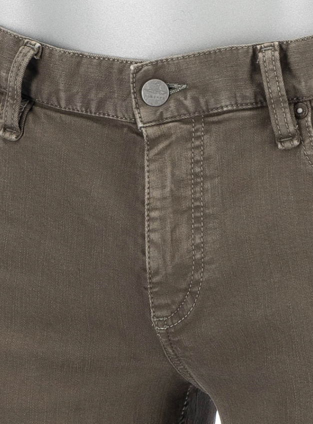 Alberto 5-Pocket Super Stretch Bomullsbukse Militær