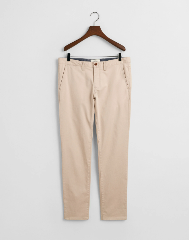 Gant Chinos Bomull Slim Lys Beige