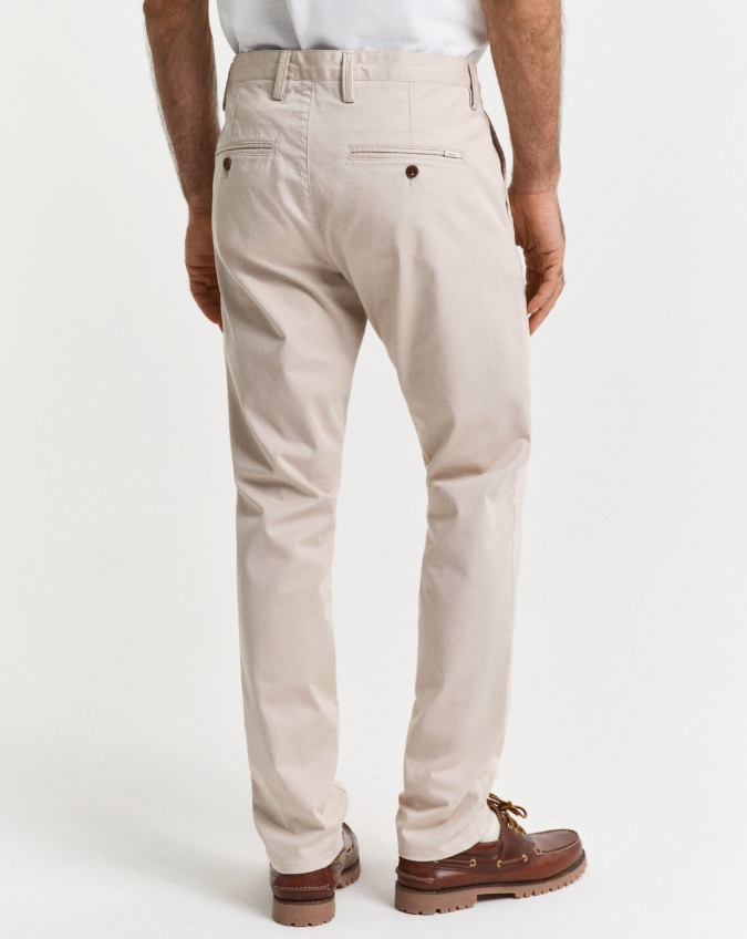 Gant Chinos Bomull Slim Lys Beige