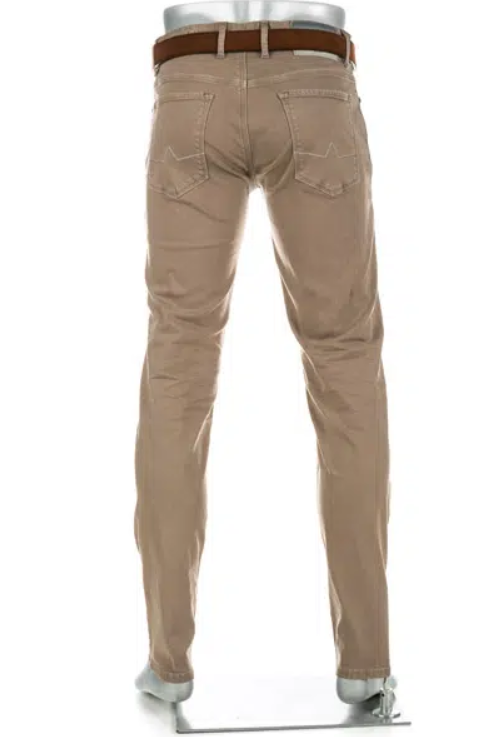 Alberto 5-Pocket Super Stretch Bomullsbukse Beige