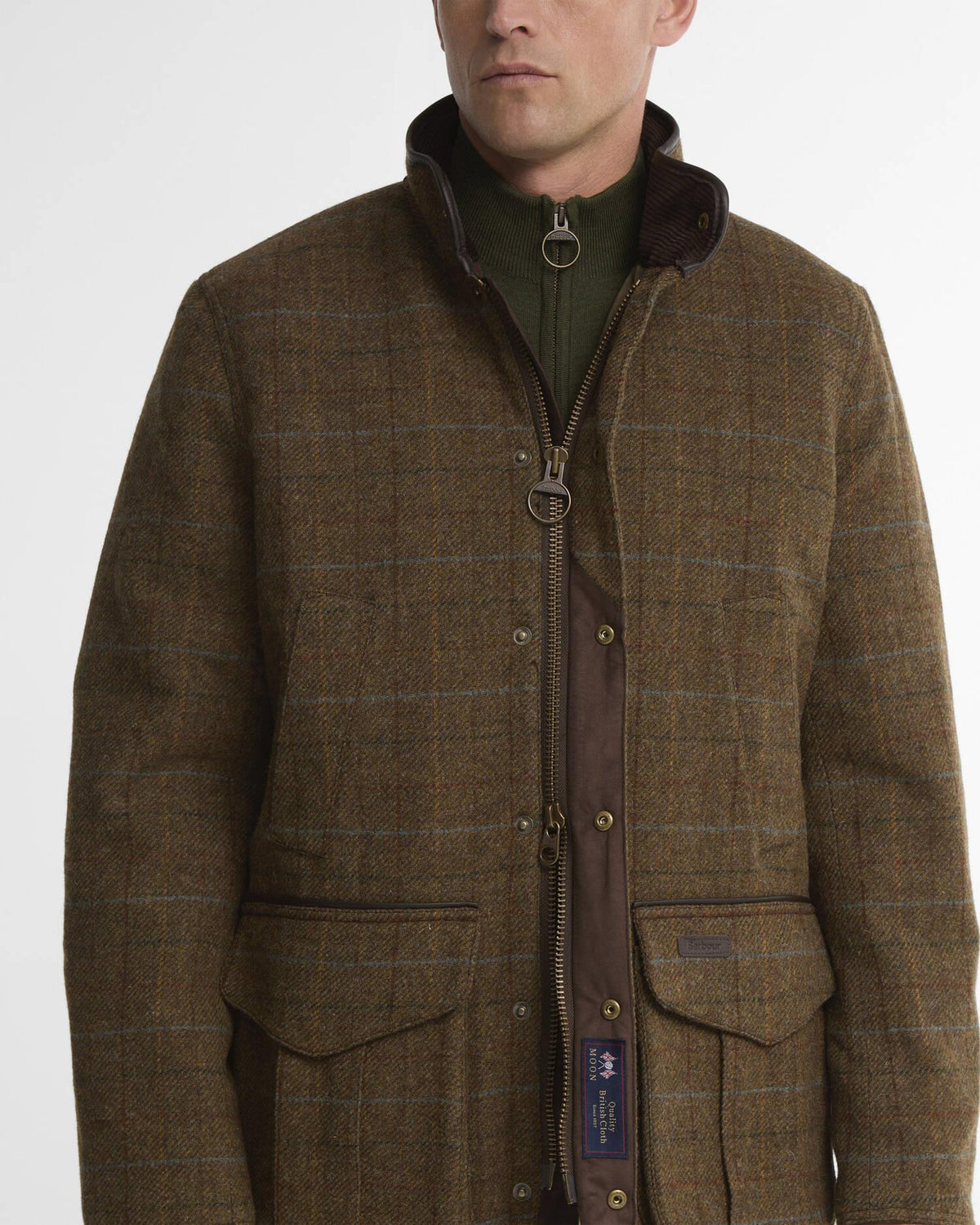 Barbour Hereford Tweed Ull Jakke Grønn