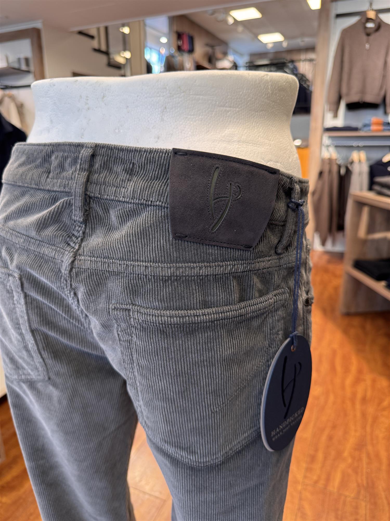 HandPicked Ravello Kordfløyel 5-Pocket Antrasitt