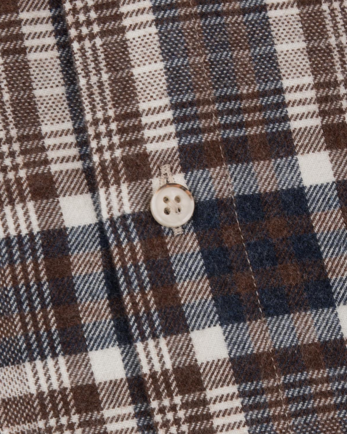 Oscar Of Sweden Flanellskjorte M/B.D Ruter Brun