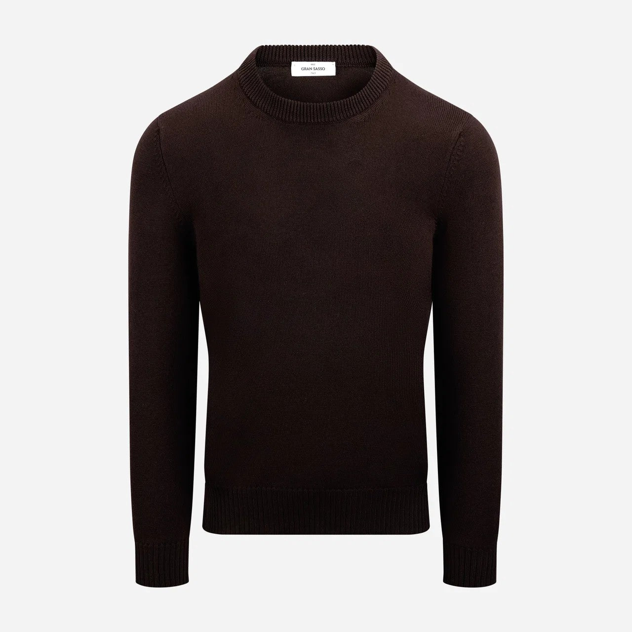 Gran Sasso Crewneck Merinoull Brun