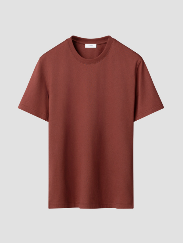 Eton T-Skjorte Supima Bomull Rust Rød