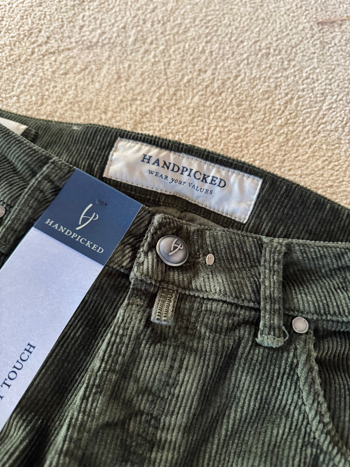 HandPicked Ravello Cord 5-Pocket Grønn