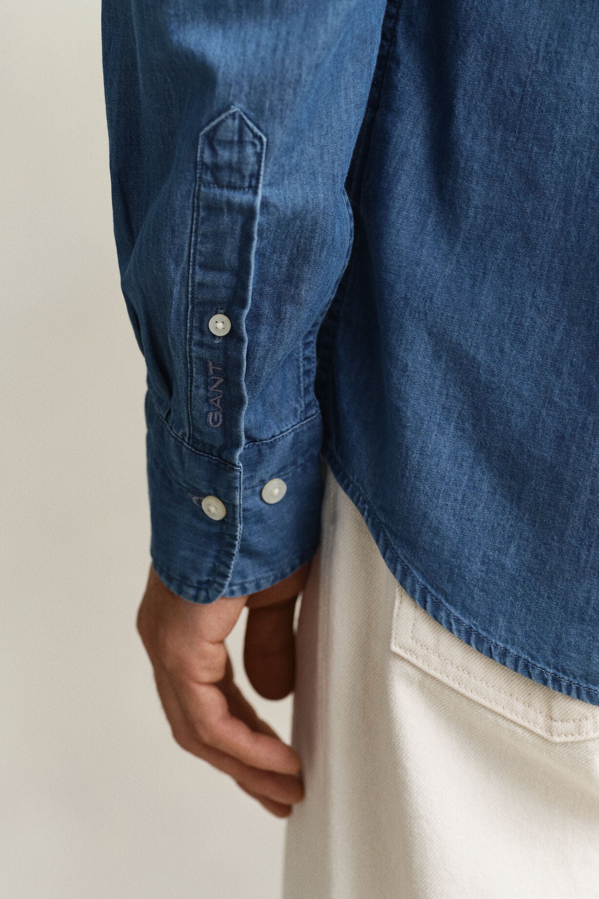 Gant Indigo Twill Skjorte Blå
