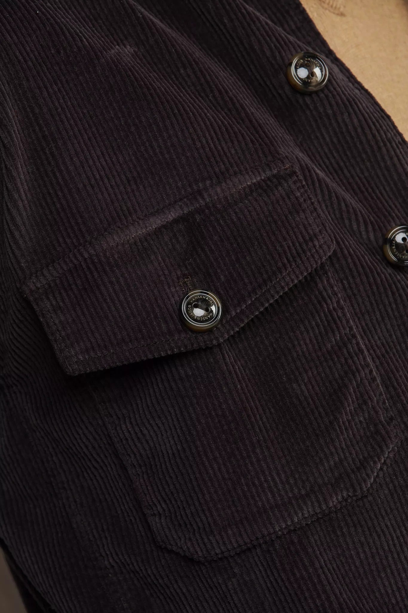 Hansen & Jacob Corduroy Overshirt Brun