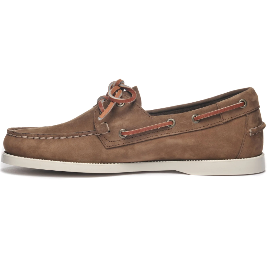 Sebago Docksides Portland Nubuck Mørkebrun seilersko