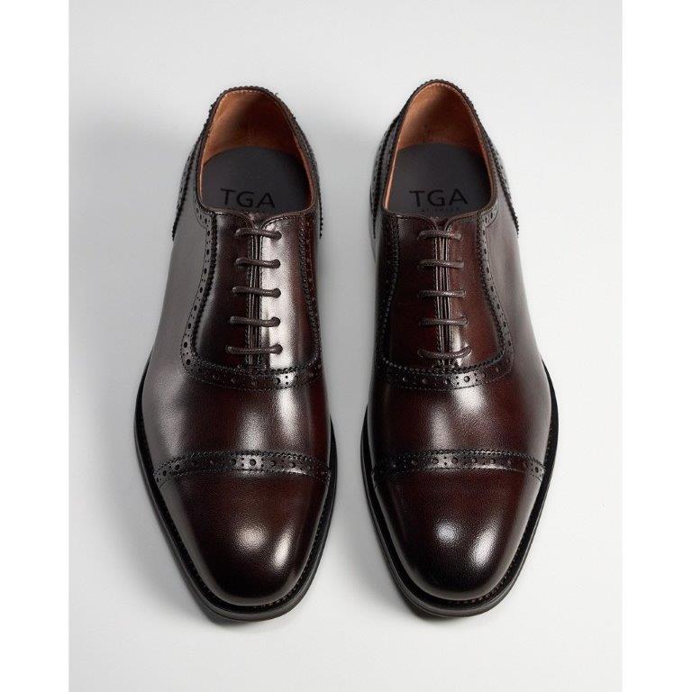 TGA Dressko Oxford Toecap Brogue Mørk Brun