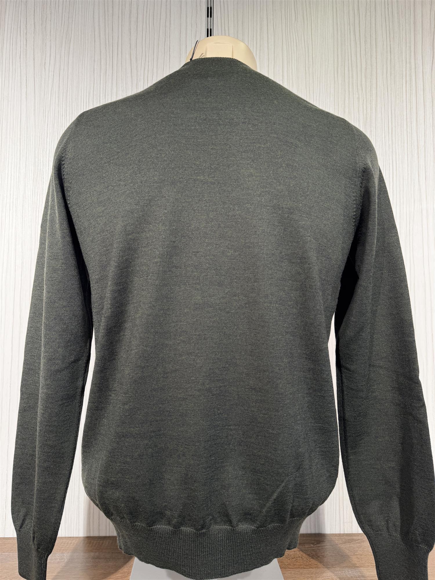 Gran Sasso Genser Pullover Merino Mørkegrønn