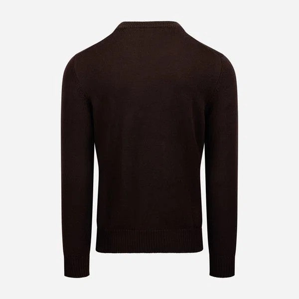 Gran Sasso Crewneck Merinoull Brun