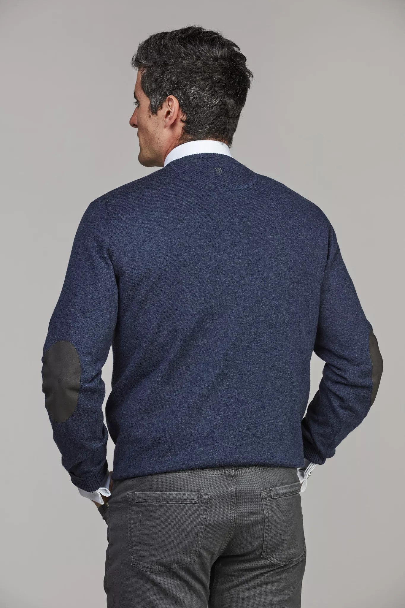 Hansen & Jacob Crew Neck Genser Marine