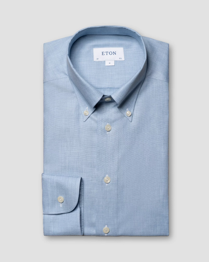 Eton Skjorte Oxford M/Button Down Wrinkle Free Lyseblå pakket format