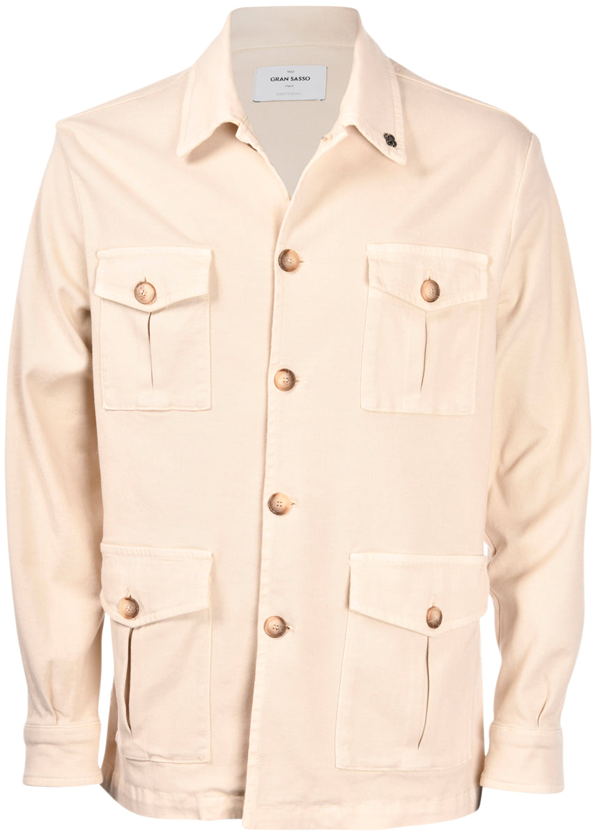 Gran Sasso Safari Bomulls Overshirt Sand