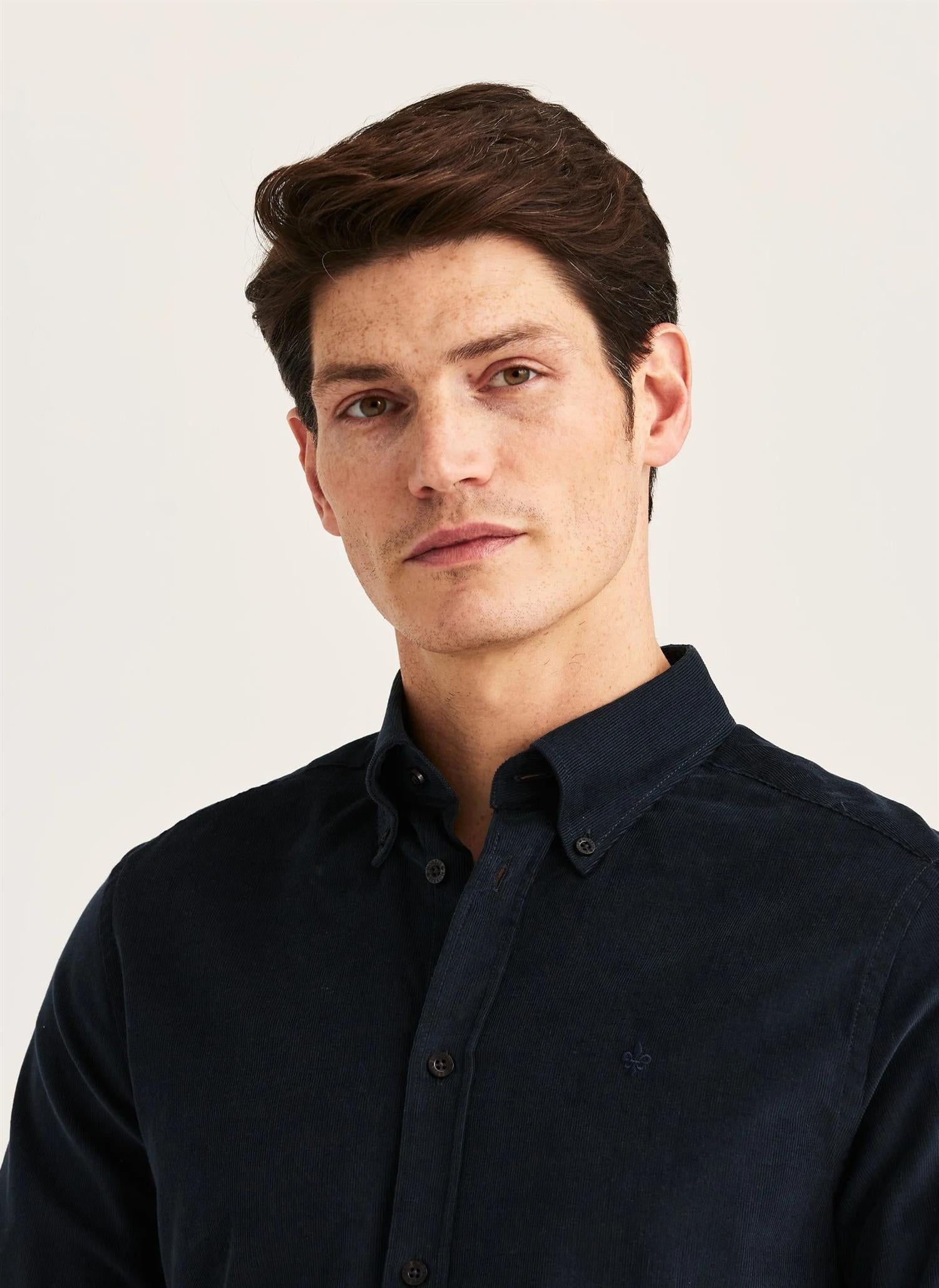 Morris Douglas Cord Skjorte Marine