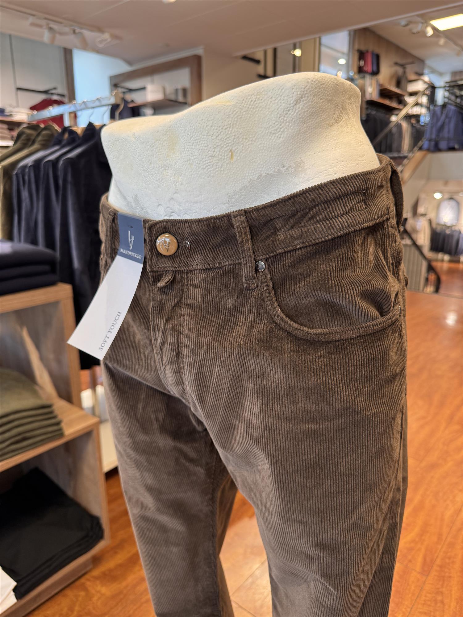 HandPicked Ravello Kordfløyel 5-Pocket Brun