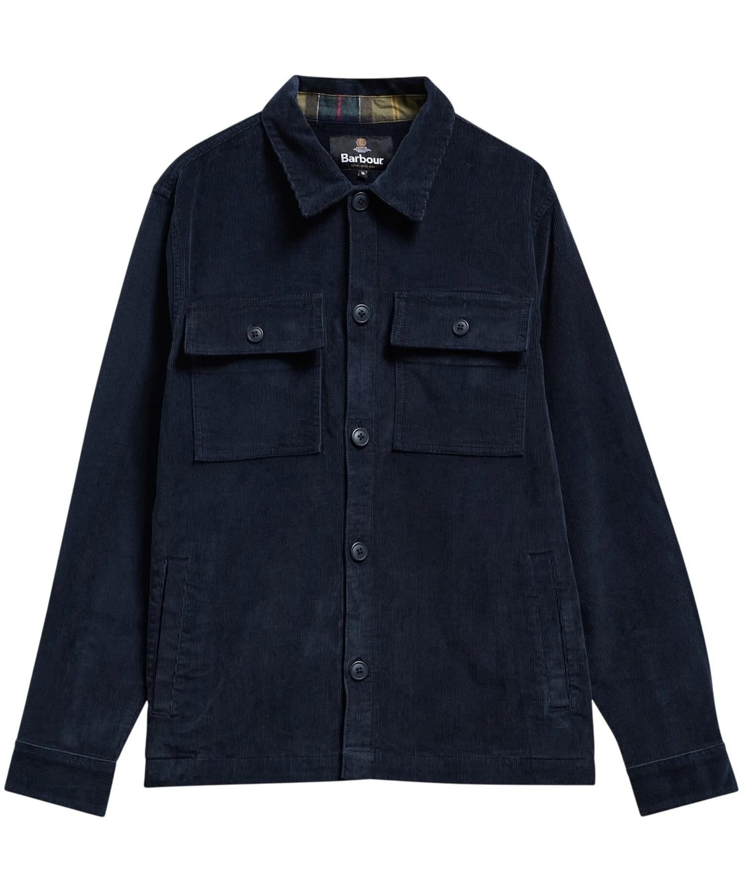 Barbour Tartan Cord Overshirt Marin