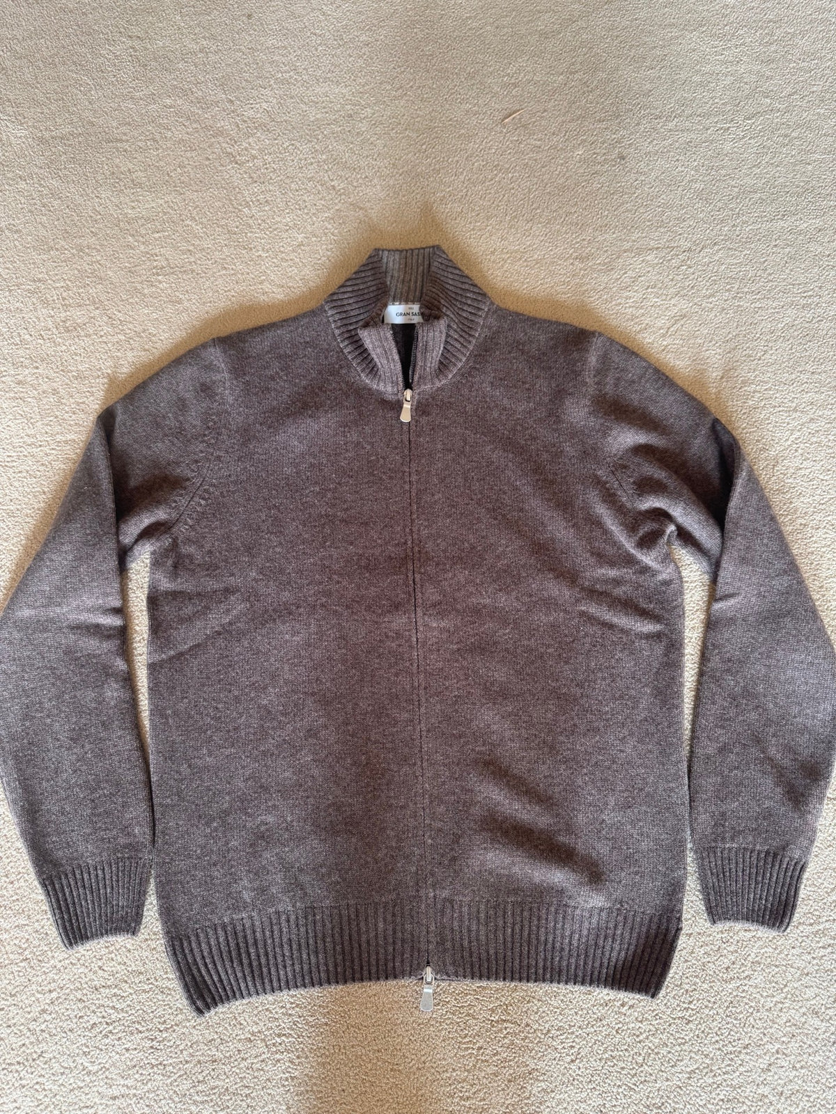 Gran Sasso Full-Zip Cardigan Merino/Kashmir Brun