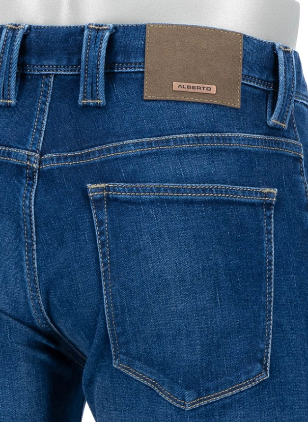 Alberto Premium Pipe Lefthand Jeans Mørkeblå