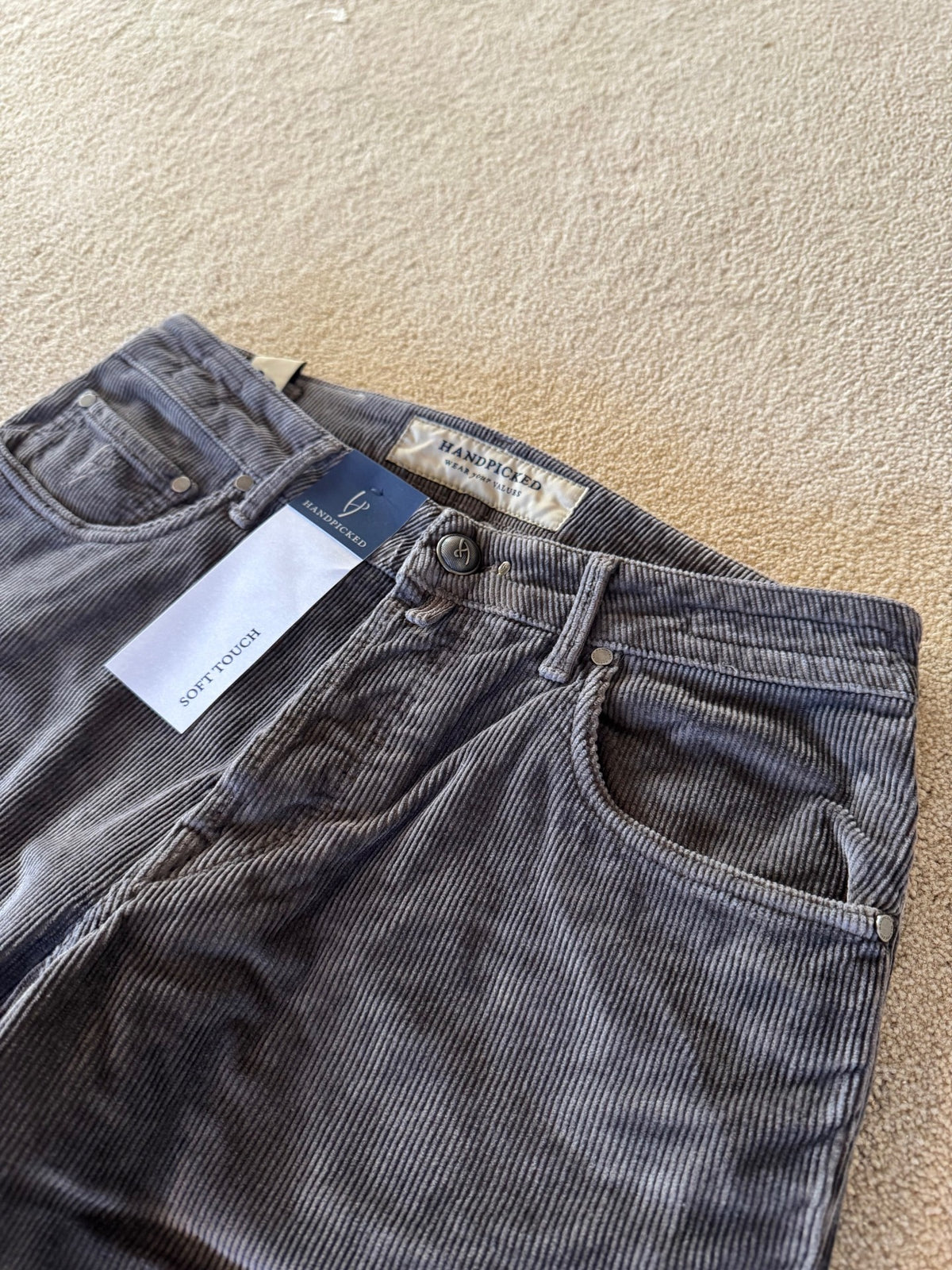 HandPicked Ravello Cord 5-Pocket Grå