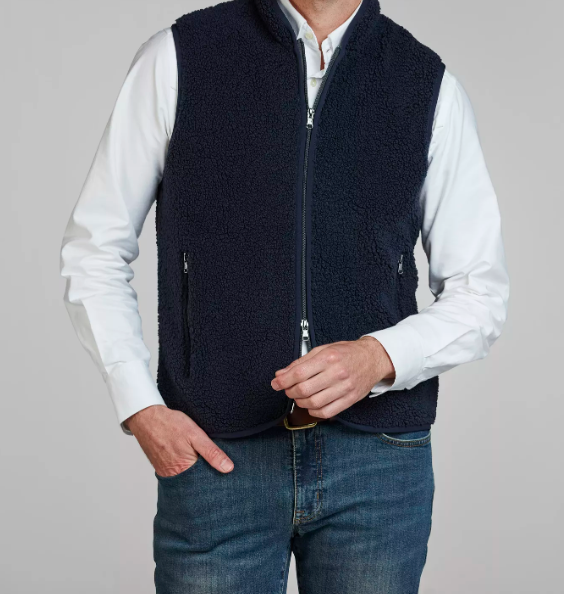 Hansen & Jacob Pile Fleece Vest Marine