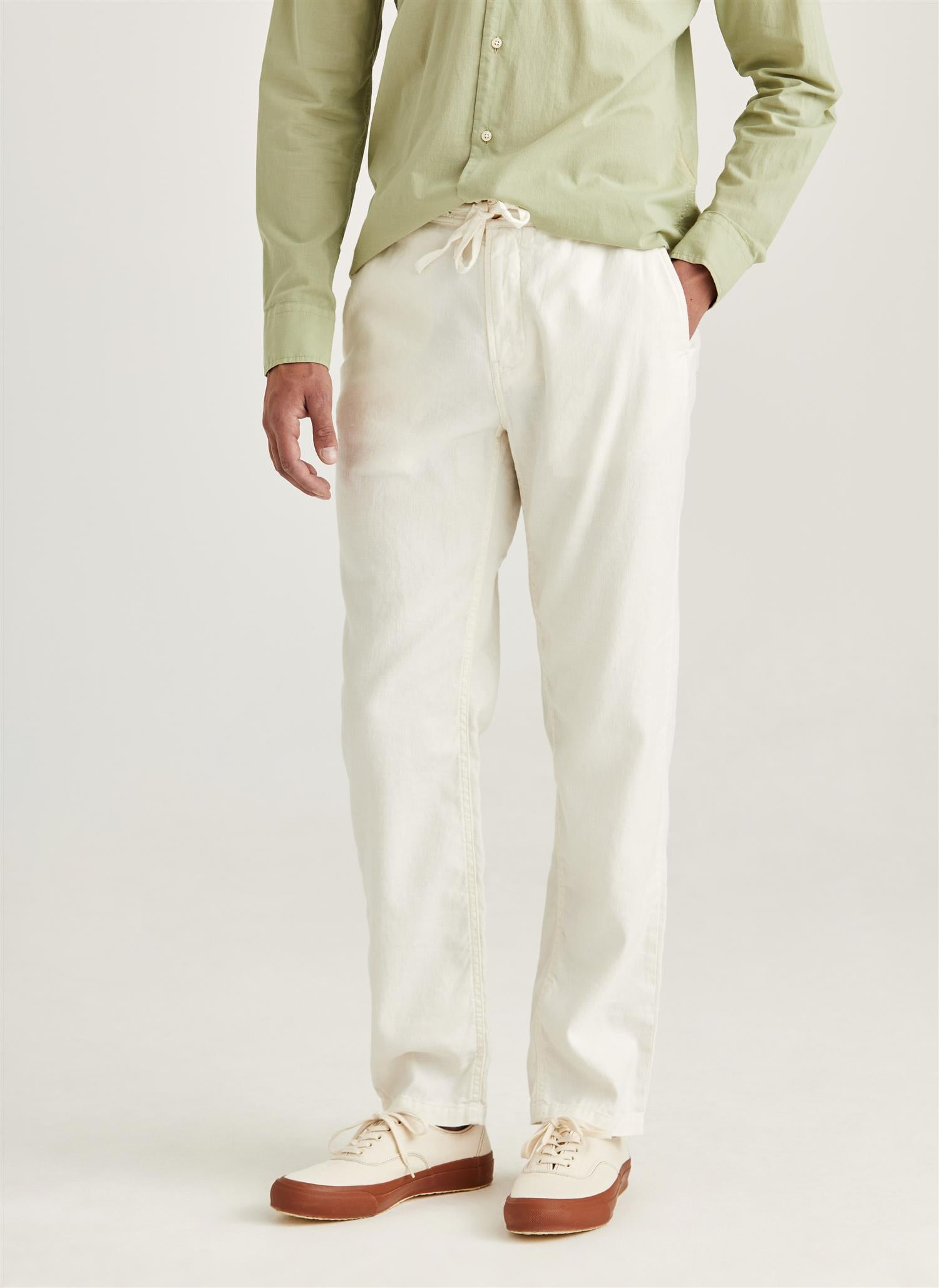 Morris Fenix Linen Bukse Off-White