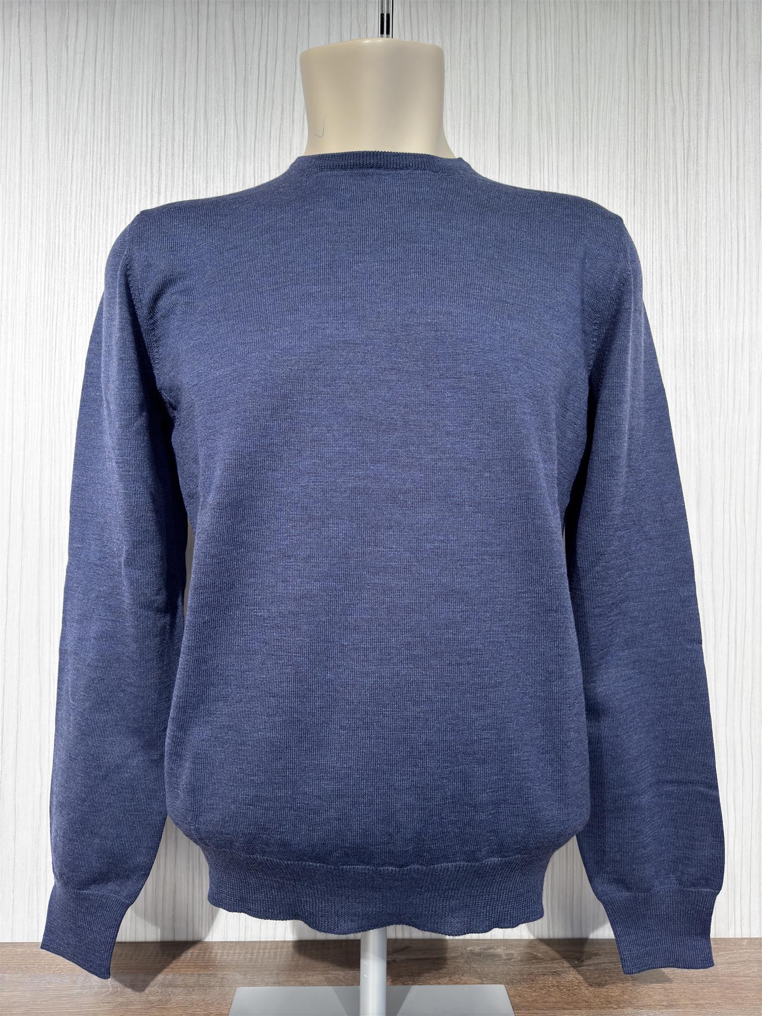 Gran Sasso Genser Pullover Merino Mellomblå