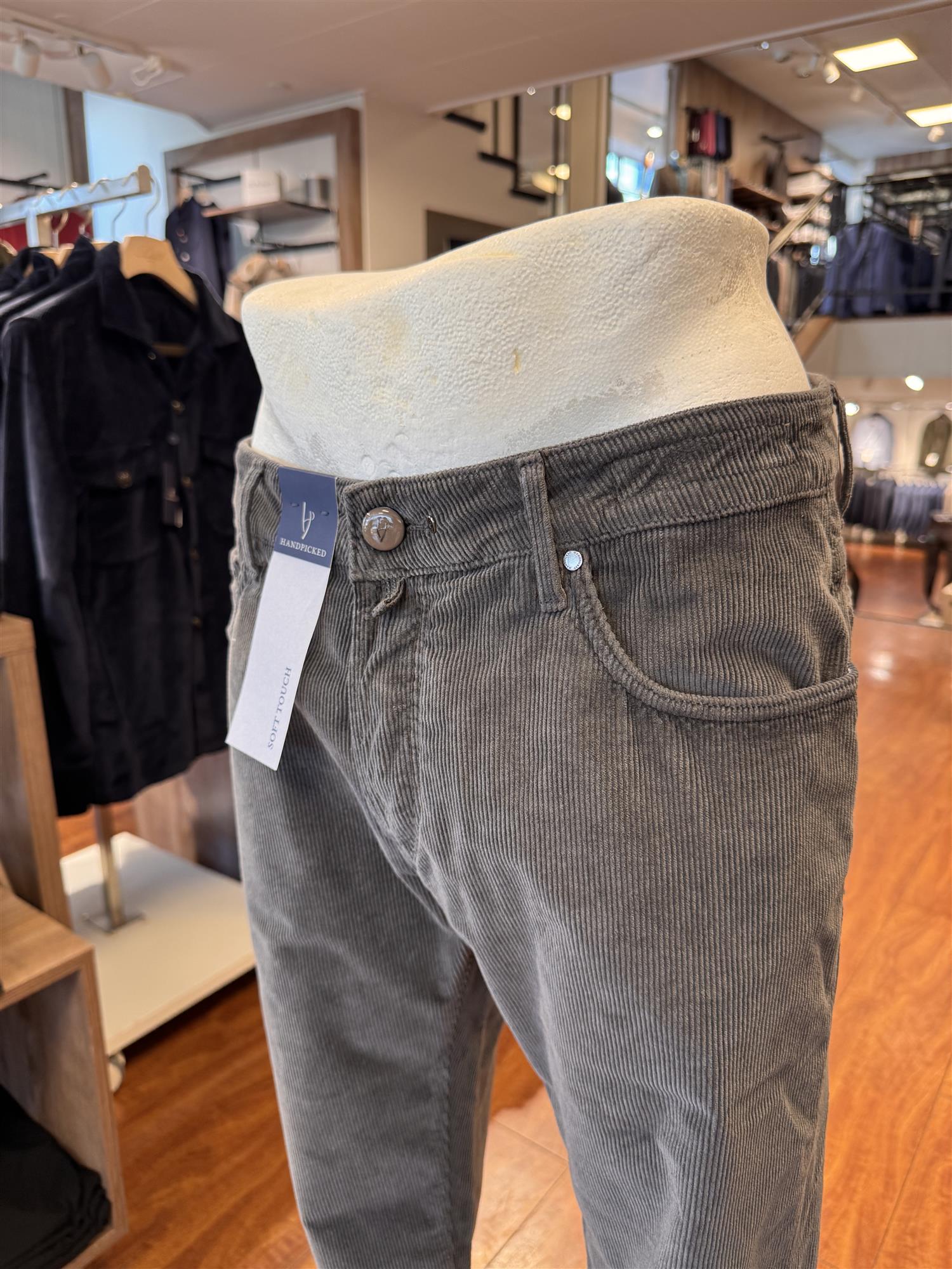 HandPicked Ravello Kordfløyel 5-Pocket Antrasitt