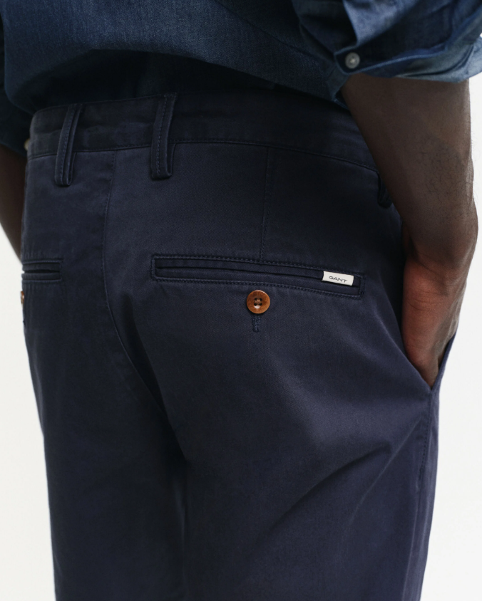 Gant Chinos Bomull Slim Marine