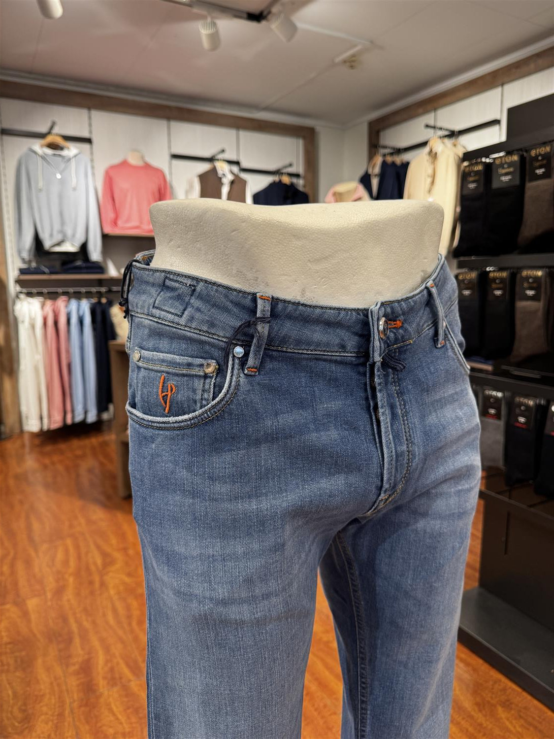 HandPicked Orvieto Jeans Vasket Lys Blå