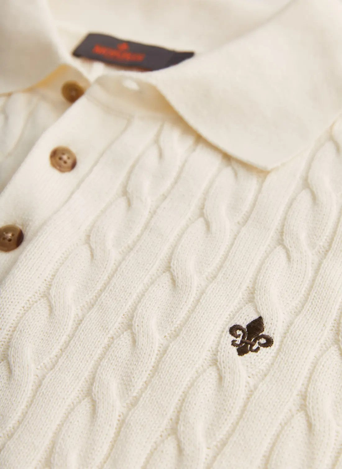 Morris Lancaster Cable Polo Hvit