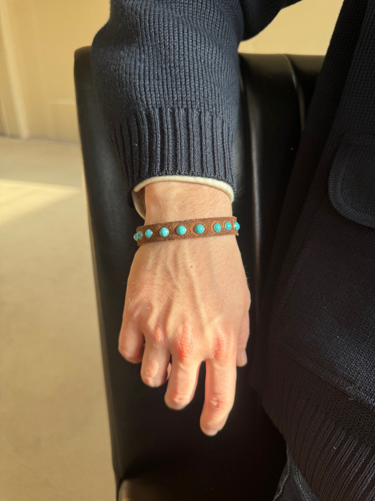Alberto Luti Western Armbånd Small Stone Turkis