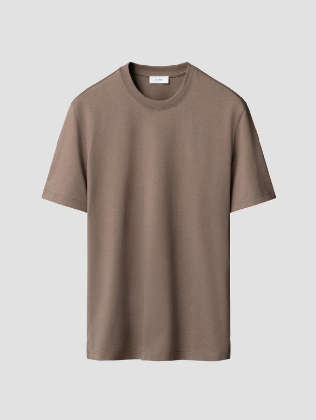 Eton T-Skjorte Supima Bomull Brun