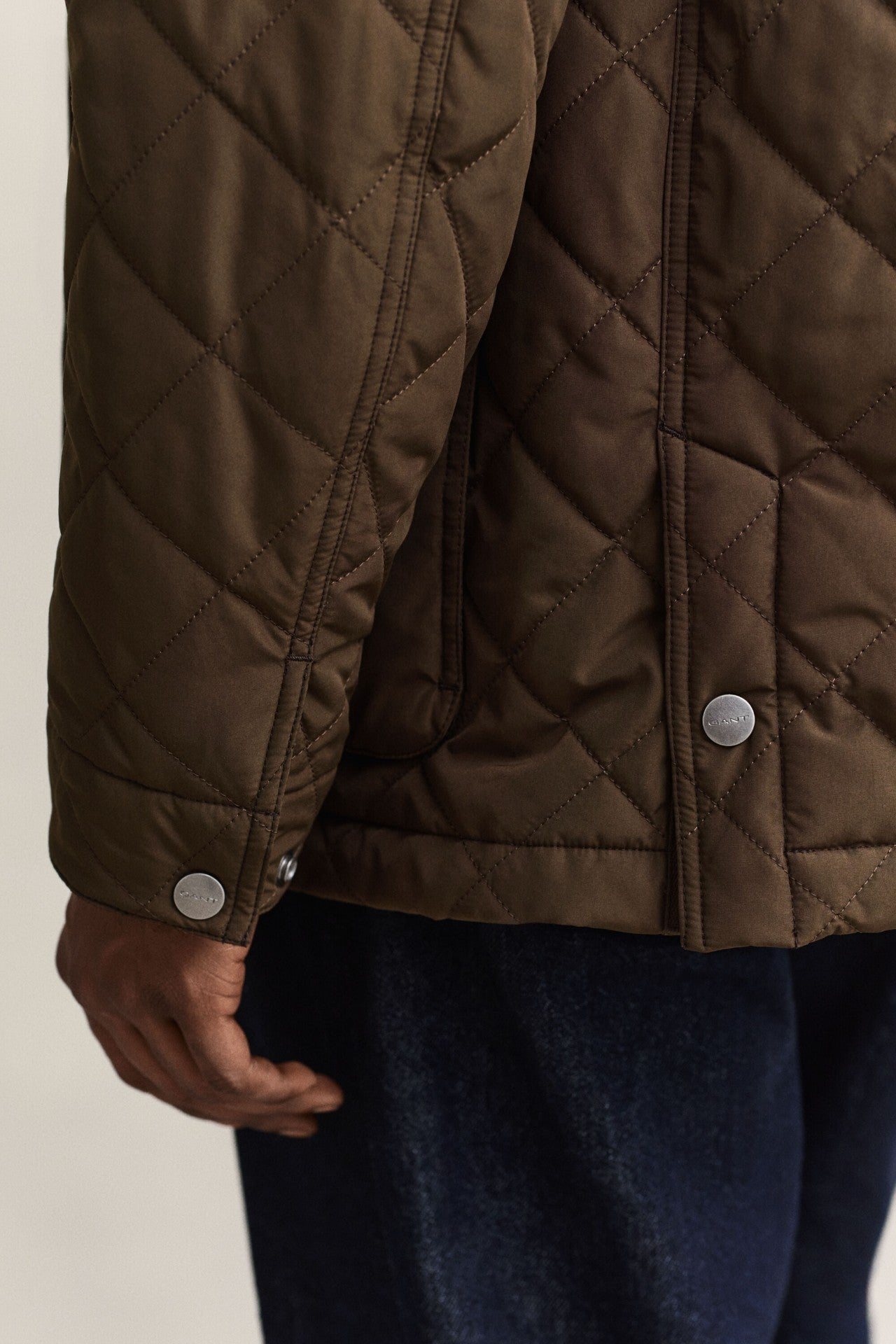 Gant Quilted Mid Jakke Brun