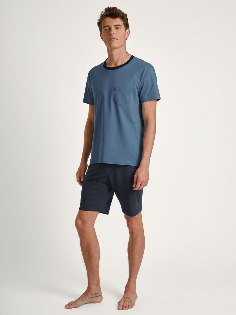 Calida Pyjamas Kort Blå