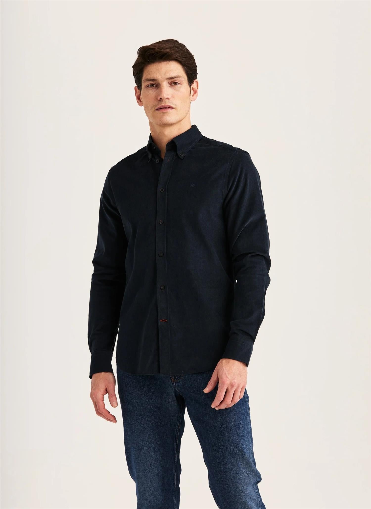 Morris Douglas Cord Skjorte Marine