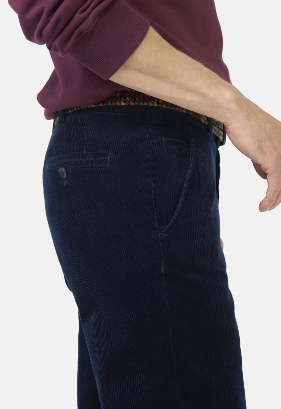 Meyer Active Chinos Kordfløyel Bomull Marine