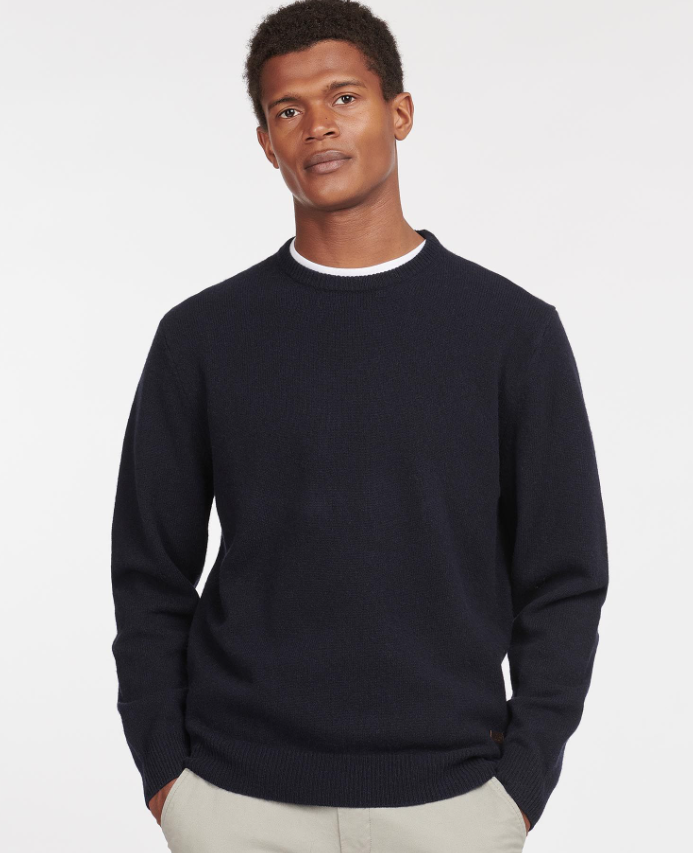 Barbour Essential Patch Crewneck Mørkeblå