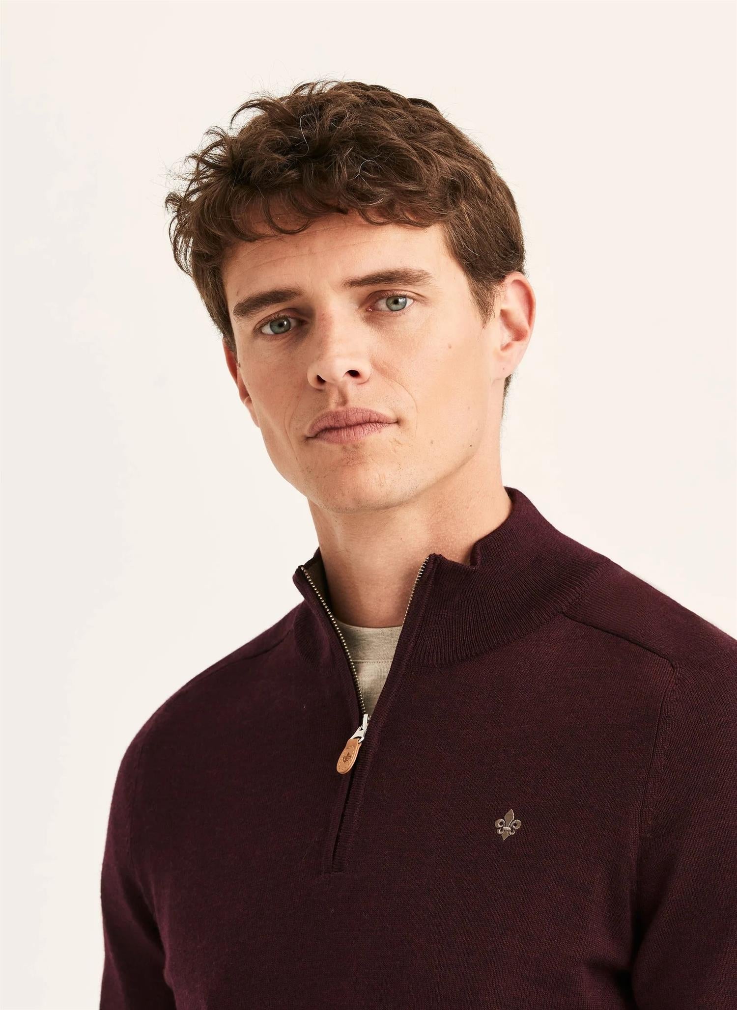 Morris John Zip Merinoull Burgunder