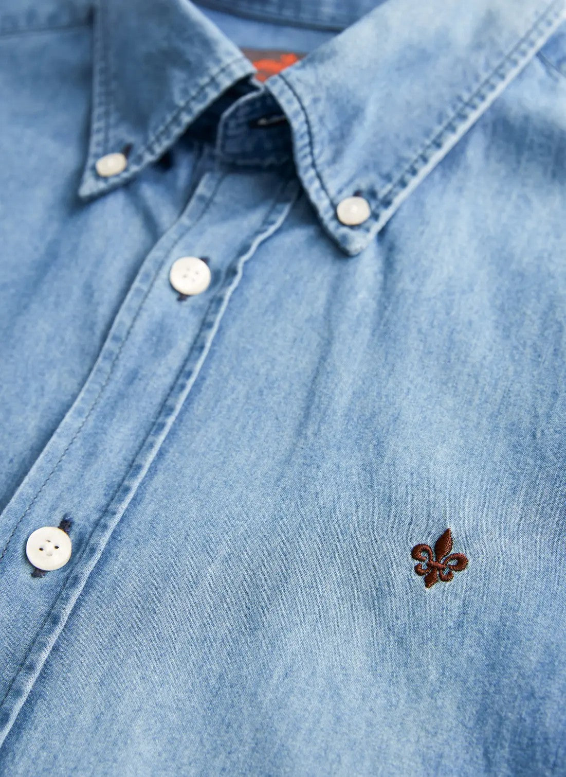 Morris Light Denim Shirt Slim Fit Blå