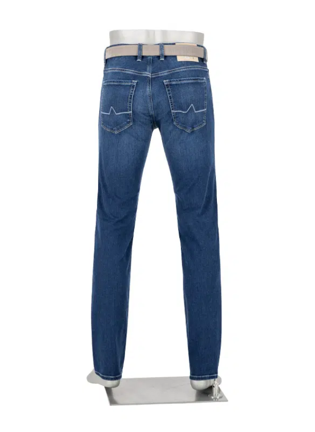 Alberto Jeans PIPE Super Stretch Blå M/Steinfarge