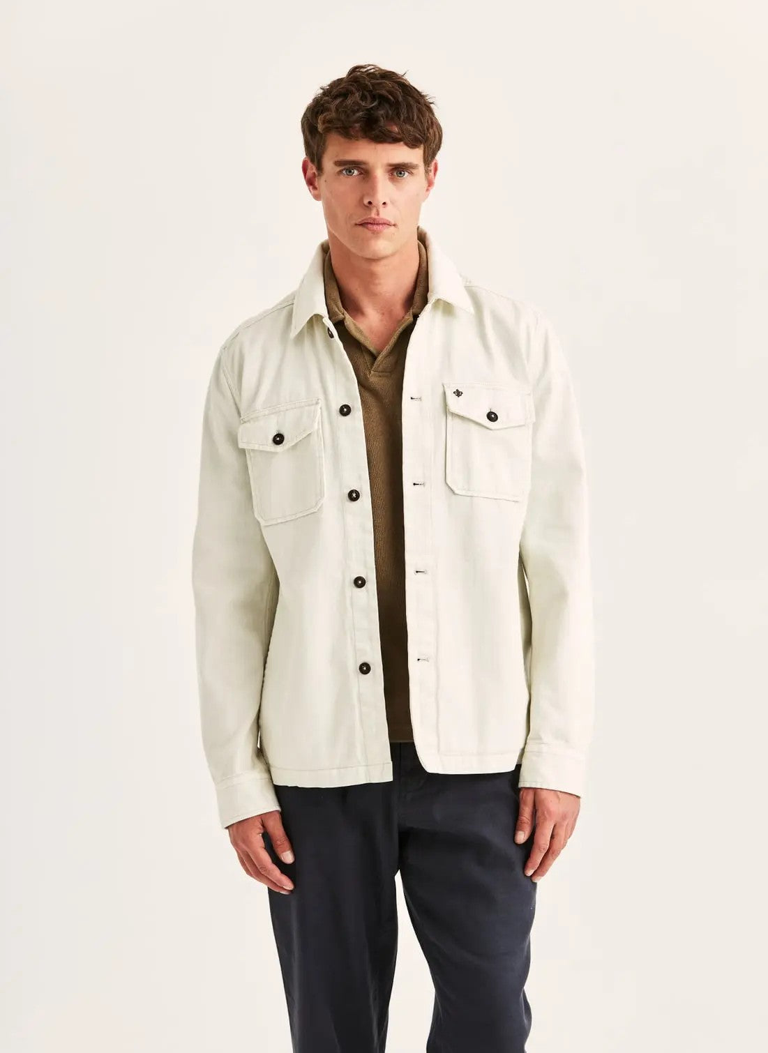 Morris Alain Twill Overshirt Bomull Off-white