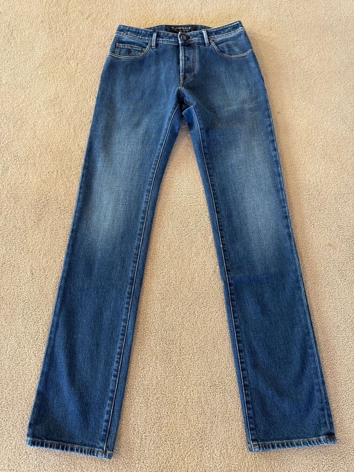 HandPicked Ravello Jeans Lys Blå/brun Patch