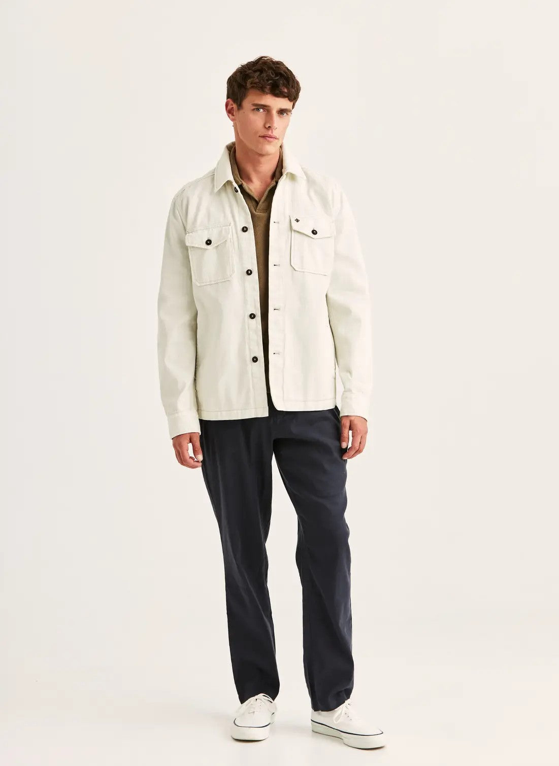 Morris Alain Twill Overshirt Bomull Off-white